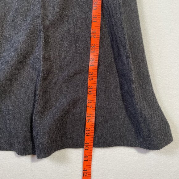 Evan-Picone Sweater Dress Size L Charcoal Midi Long Sleeves V Neck - Picture 12 of 15